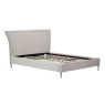 Baker Furniture Lotus Velvet Pleated Bed Frame in Silver