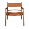 Carlton Furniture Calne Vintage Chair with Leather Saddle in Tan
