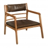 Carlton Furniture Corsham Vintage Chair with Leather Seat in Brown