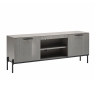 ALF ALF Italia Novecento TV Stand with Fireplace Compartment in Silverwood High Gloss