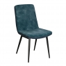 Baker Furniture Jimmy Velvet Teal Blue Dining Chair
