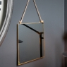 Hill Interiors Online Gold Edged Square Hanging Wall Mirror