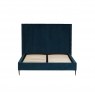 Boxer Velvet 6ft Bed Frame in Teal Blue and Black Legs Boxer Velvet 6ft Bed Frame in Teal Blue and Black Legs