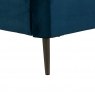 Boxer Velvet 6ft Bed Frame in Teal Blue and Black Legs Boxer Velvet 6ft Bed Frame in Teal Blue and Black Legs
