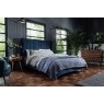Boxer Velvet 6ft Bed Frame in Teal Blue and Black Legs Boxer Velvet 6ft Bed Frame in Teal Blue and Black Legs