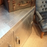 Carlton Furniture Aviator Sideboard in Vintage Jet Silver Metal