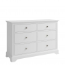 Kettle Interiors Oak City - Cotswold White 6 Drawer Chest of Drawers