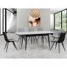 Annaghmore Furniture Caira 160cm Automatic Extension Glass Dining Table in Grey