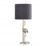 Hill Interiors Online Flamingo Silver Lamp With Grey Shade