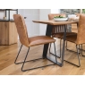 Baker Furniture Cooper Leather Dining Chair in Tan