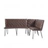 Kettle Interiors Bench 140cm in Brown PU