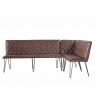 Kettle Interiors Bench 140cm in Brown PU