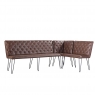 Kettle Interiors Bench 90cm in Brown PU