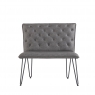 Kettle Interiors Bench 90cm in Grey PU