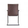 Kettle Interiors Diamond Stitch Carver Chair in Brown PU