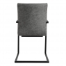 Kettle Interiors Diamond Stitch Carver Chair in Grey PU