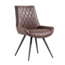 Dining Chair in Brown PU
