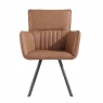 Kettle Interiors Carver Chair in Tan PU