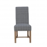 Kettle Interiors Fabric Dining Chair in Check Grey