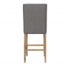 Kettle Interiors Fabric Button Back Stool in Light Grey