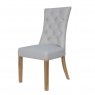 Curved Button Back Chair in Natural