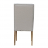Kettle Interiors Button and Studded Dining Chair in Natural
