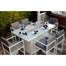 Mambo Athens Garden Grey Bar Table with Firepit & x6 Bar Stool A