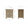 Kettle Interiors Smoked Oak Extra Large Bedside Table