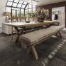Kettle Interiors Smoked Oak 2.5m Cross Legged Dining Table