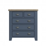 Kettle Interiors Smoked Painted Blue Oak 2 over 3 Chest