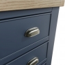 Kettle Interiors Smoked Painted Blue Oak 4 Drawer Chest