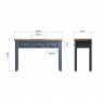 Kettle Interiors Smoked Painted Blue Oak Dressing Table