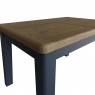 Kettle Interiors Smoked Painted Blue Oak 1.3m Extending Table (1300 -1800)