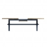 Kettle Interiors Smoked Painted Blue Oak 2.0m Cross Leg Dining Table