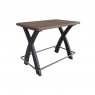 Kettle Interiors Smoked Painted Blue Oak Bar Table