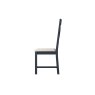 Smoked Painted Blue Oak Cross Back Dining Chair Natural Check Smoked Painted Blue Oak Cross Back Dining Chair Natural Check