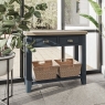 Kettle Interiors Smoked Painted Blue Oak Console Table