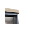 Kettle Interiors Smoked Painted Blue Oak Hall Bench Top