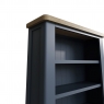 Kettle Interiors Smoked Painted Blue Oak Large Bookcase