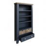 Kettle Interiors Smoked Painted Blue Oak Large Bookcase