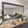 Kettle Interiors Smoked Painted Blue Oak Large Mirror