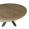 Kettle Interiors Smoked Painted Blue Oak Large Round Table