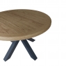 Kettle Interiors Smoked Painted Blue Oak Small Round Table