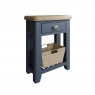 Kettle Interiors Smoked Painted Blue Oak Telephone Table