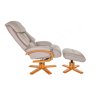 Nice Leather Swivel Recliner Chair & Stool Nice Leather Swivel Recliner Chair & Stool