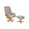 Nice Leather Swivel Recliner Chair & Stool Nice Leather Swivel Recliner Chair & Stool