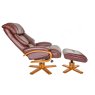 Nice Leather Swivel Recliner Chair & Stool Nice Leather Swivel Recliner Chair & Stool
