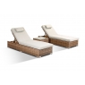 Rattan Republic Creole Set of 2 Sun Loungers and Side Table