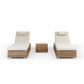 Rattan Republic Creole Set of 2 Sun Loungers and Side Table
