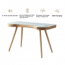 Jual Furnishings Ltd San Francisco Smart Desk - Oak/White Glass Top